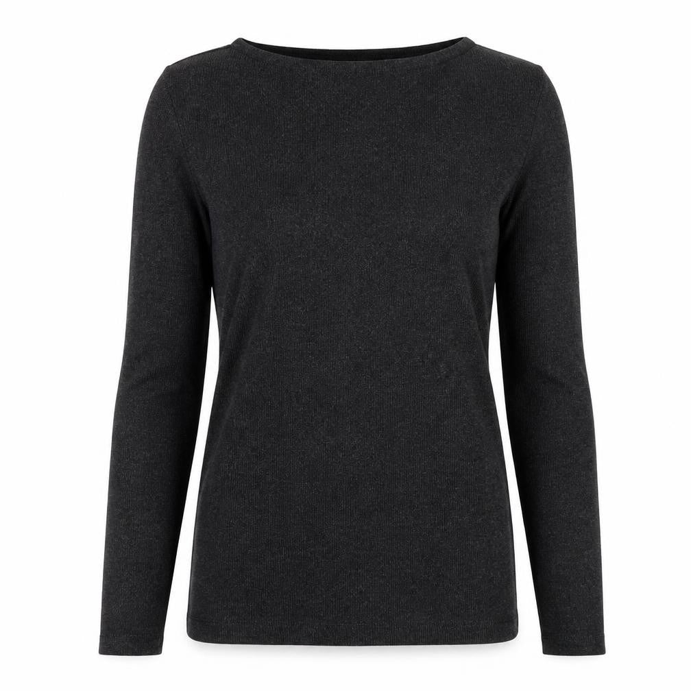Stradivarius Women’s Grey Long Sleeve Lace V-Neck Stretch Top Size 12