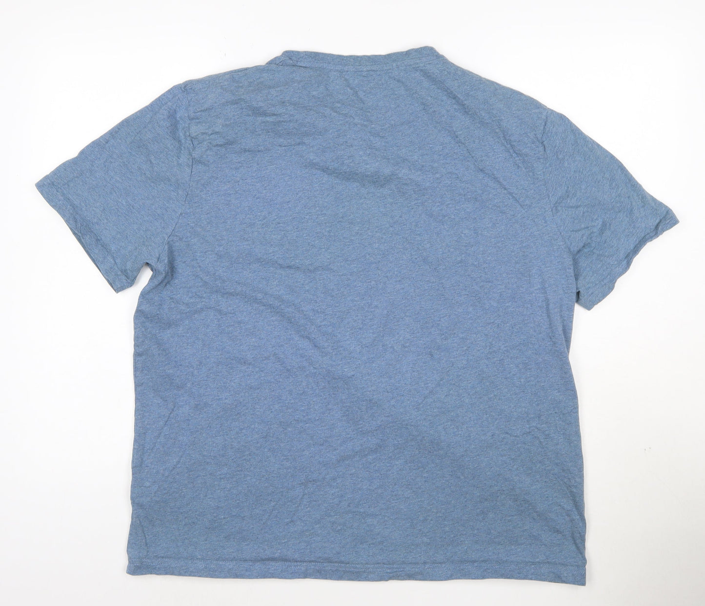 Jeff Banks Men's Blue Cotton Crew Neck Short Sleeve T-Shirt XL