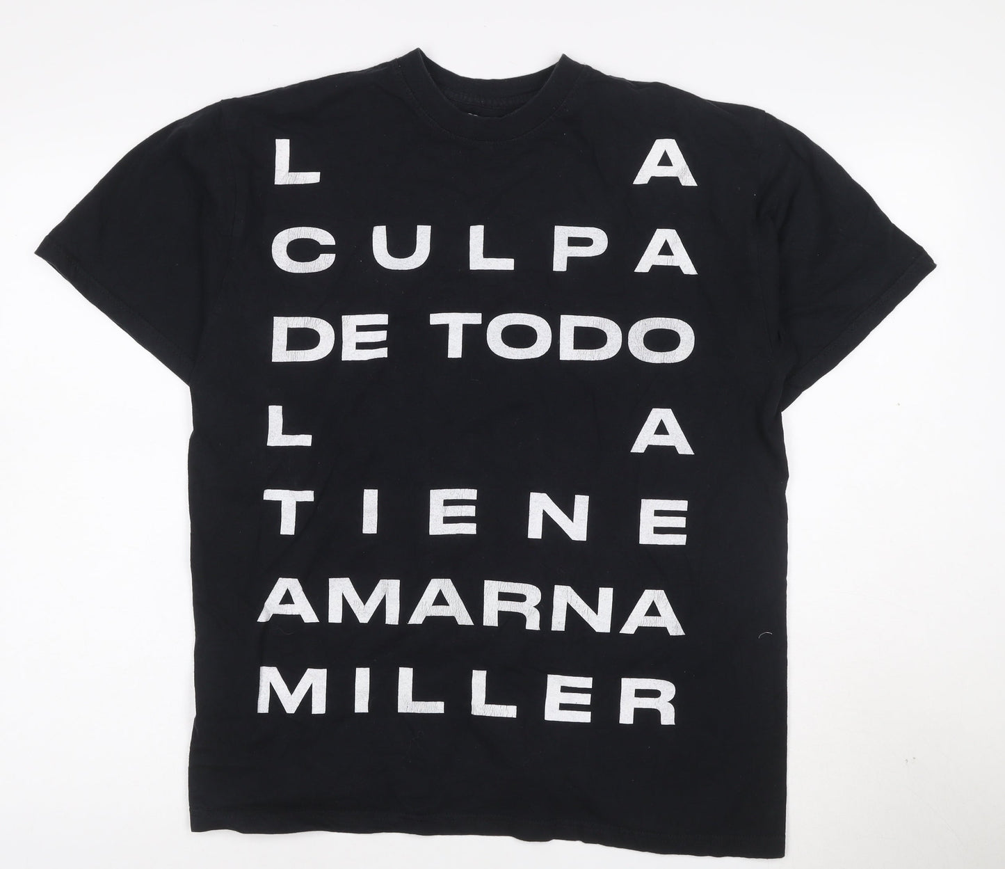 Amarna Miller Men's Black Graphic Quote T-Shirt Size M