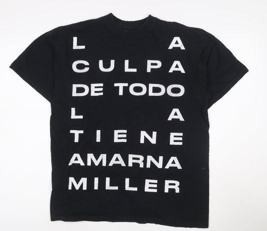 Amarna Miller Men's Black Graphic Quote T-Shirt Size M