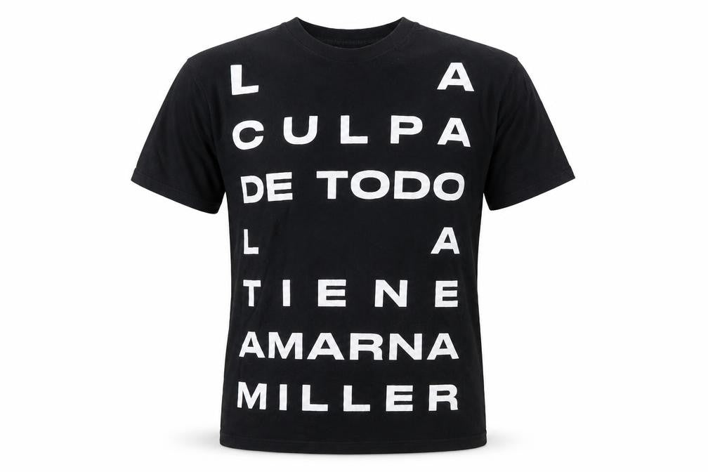 Amarna Miller Men's Black Graphic Quote T-Shirt Size M