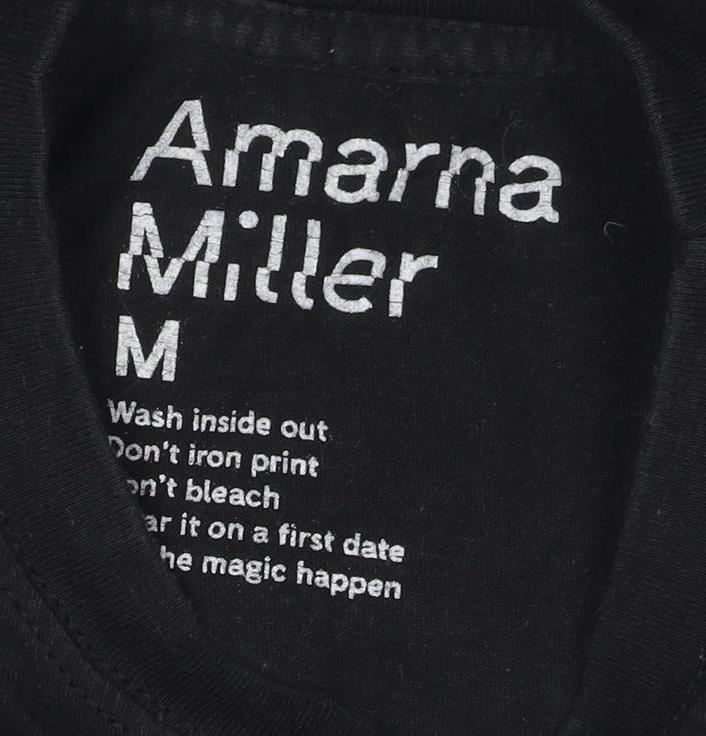 Amarna Miller Men's Black Graphic Quote T-Shirt Size M