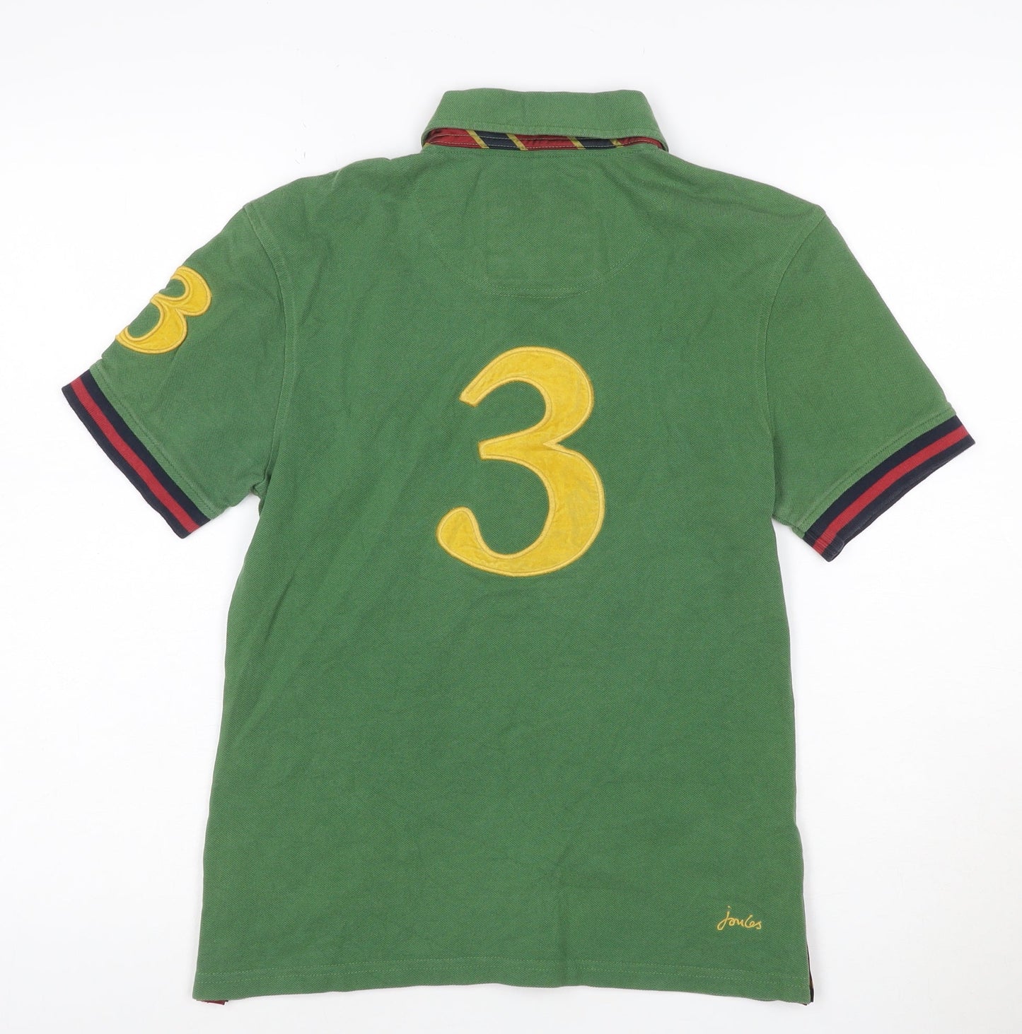 Joules Women's Green Polo Shirt Size 10 Short Sleeve Cotton