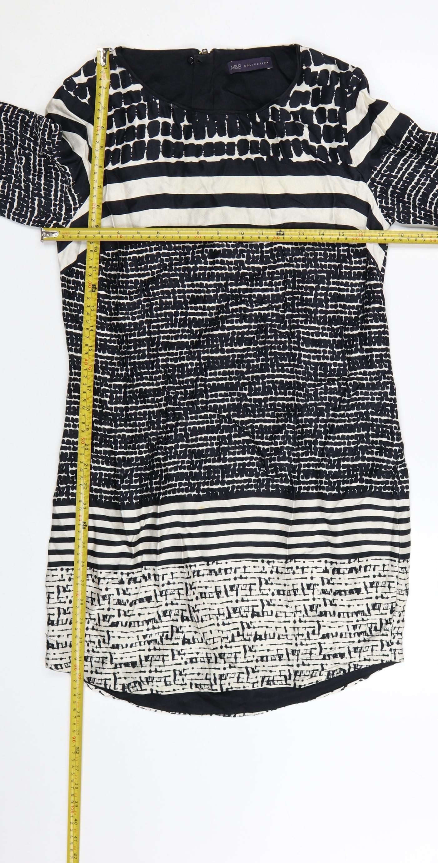 Marks and Spencer Women's Black Shift Dress Size 8