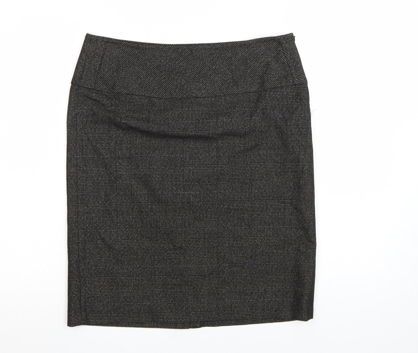 MNG Suit Women's Grey Check Pencil Skirt Size 12 Workwear