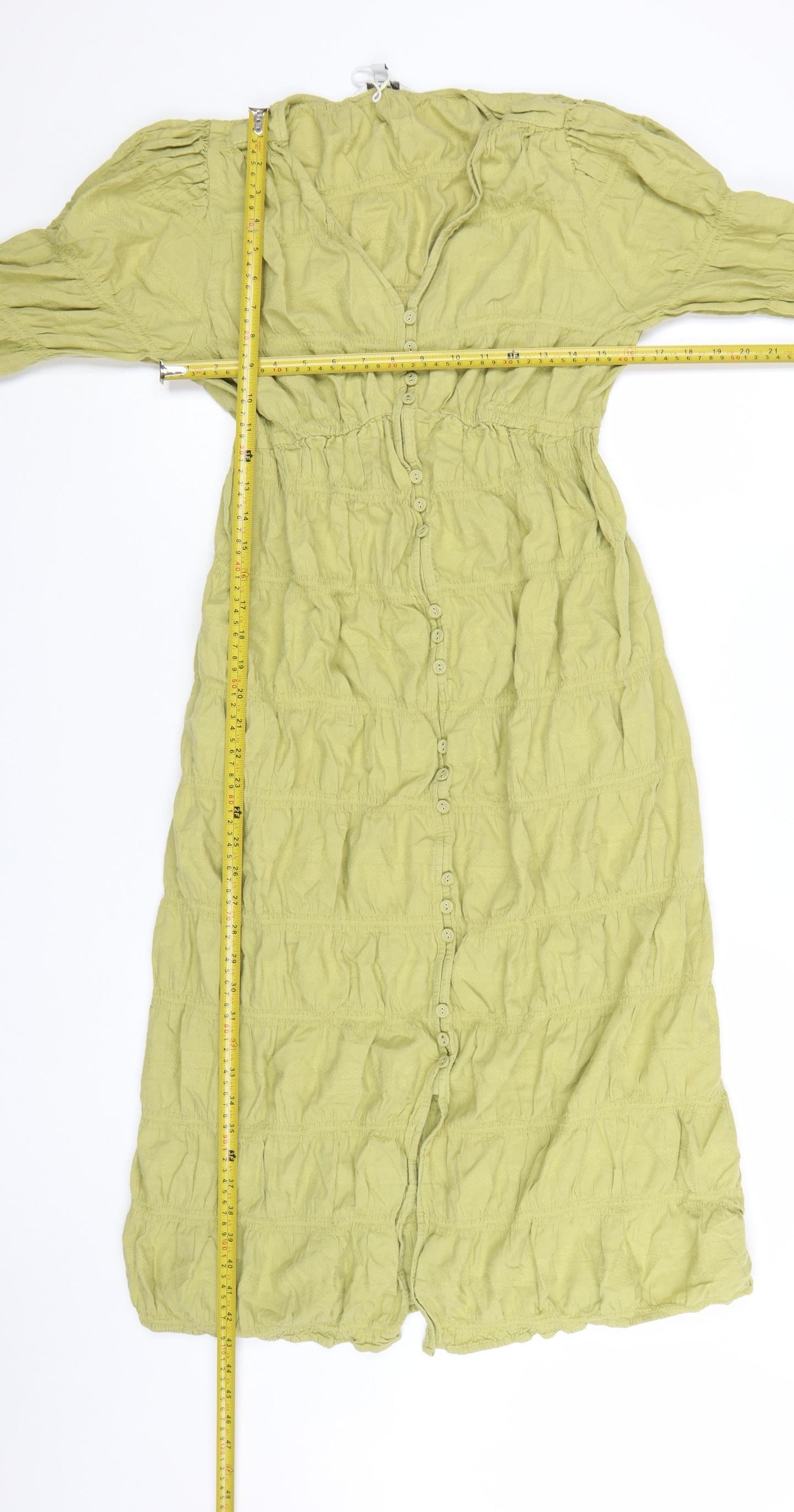 Marks and Spencer Women Green Size 8 A-Line Midi Dress