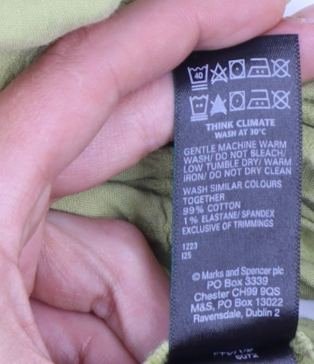 Marks and Spencer Women Green Size 8 A-Line Midi Dress
