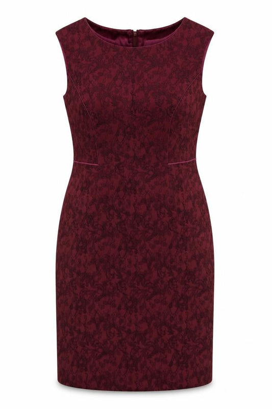 Jacques Vert Women Purple Sheath Knee Length Dress Size 20