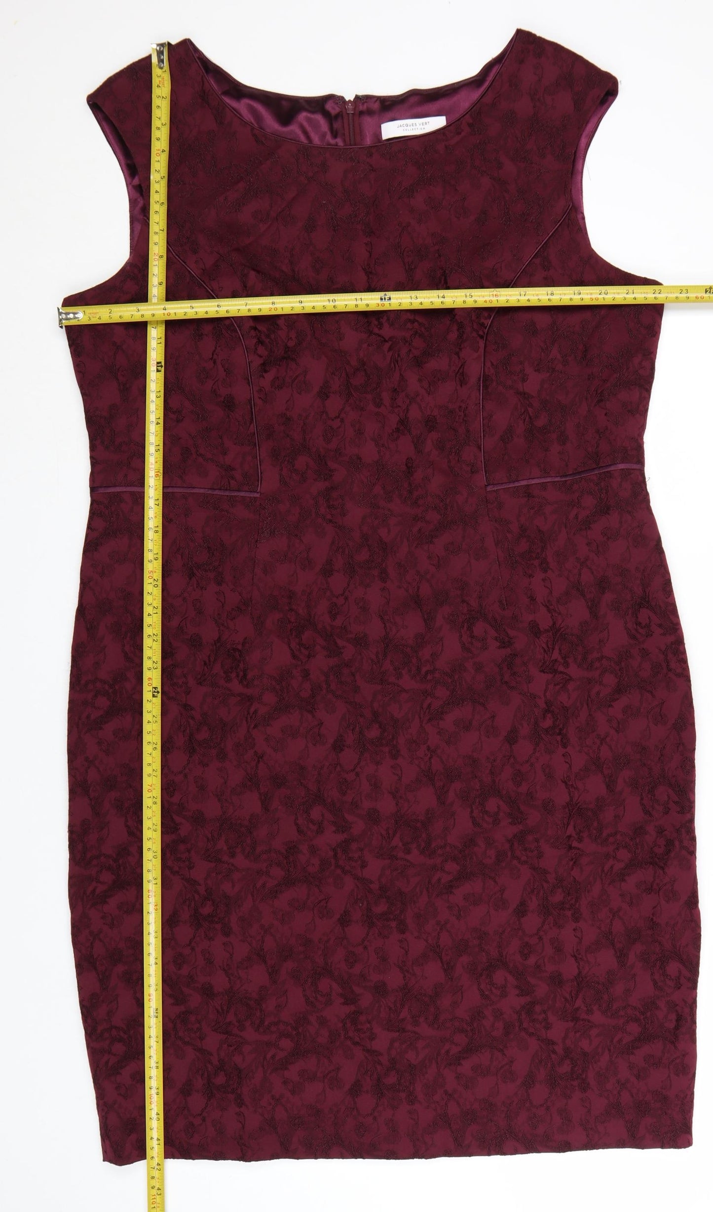 Jacques Vert Women Purple Sheath Knee Length Dress Size 20
