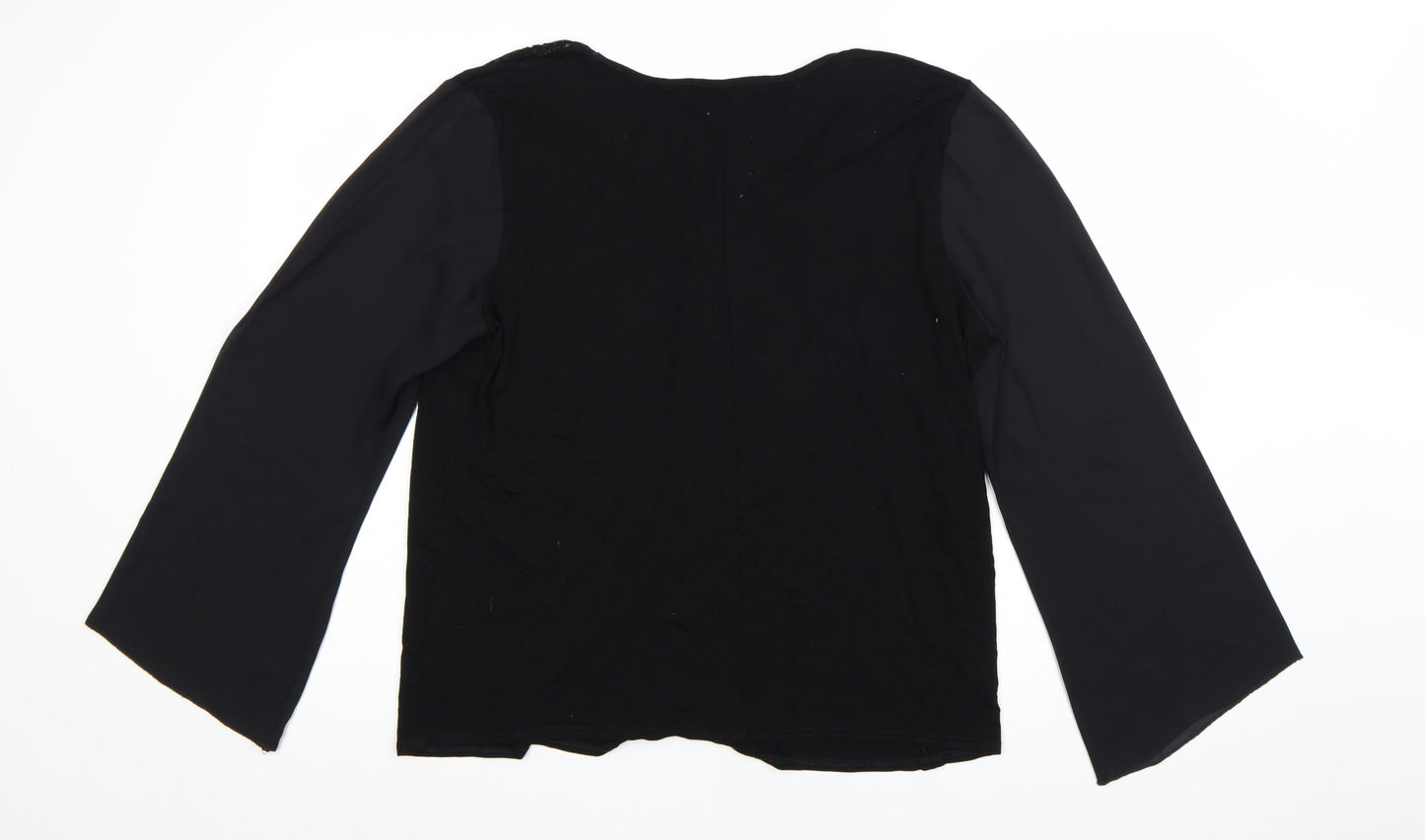 New Look Inspire Women's Black Beaded V-Neck Tunic Blouse Size 20