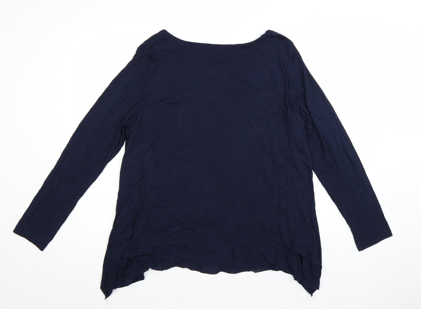Phase Eight Women's Blue Long Sleeve Tunic Blouse Size 16