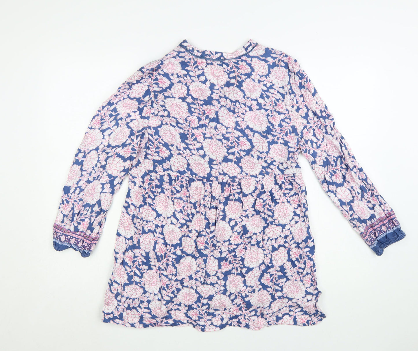 Crew Clothing Women Blue Floral Bohemian Short Dress Size 8