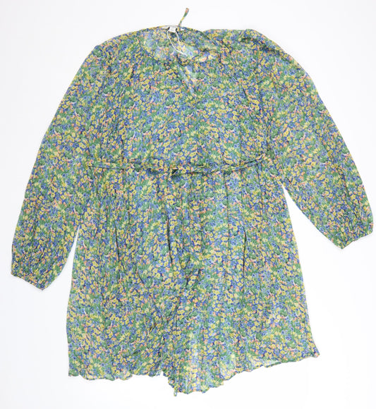 Marks and Spencer Women’s Multicoloured Floral A-Line Knee Length Dress Size 10
