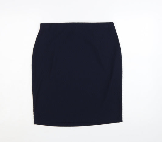 Roman Women’s Blue Size 12 Pencil Skirt Stretch Jersey Workwear