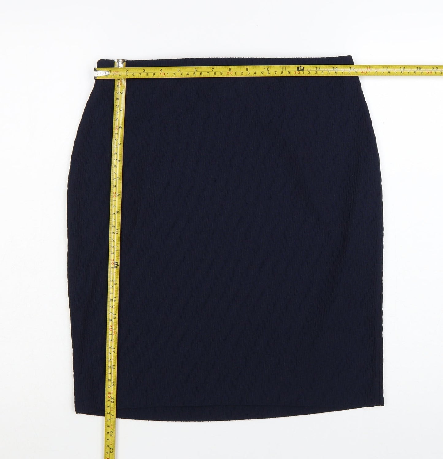 Roman Women’s Blue Size 12 Pencil Skirt Stretch Jersey Workwear