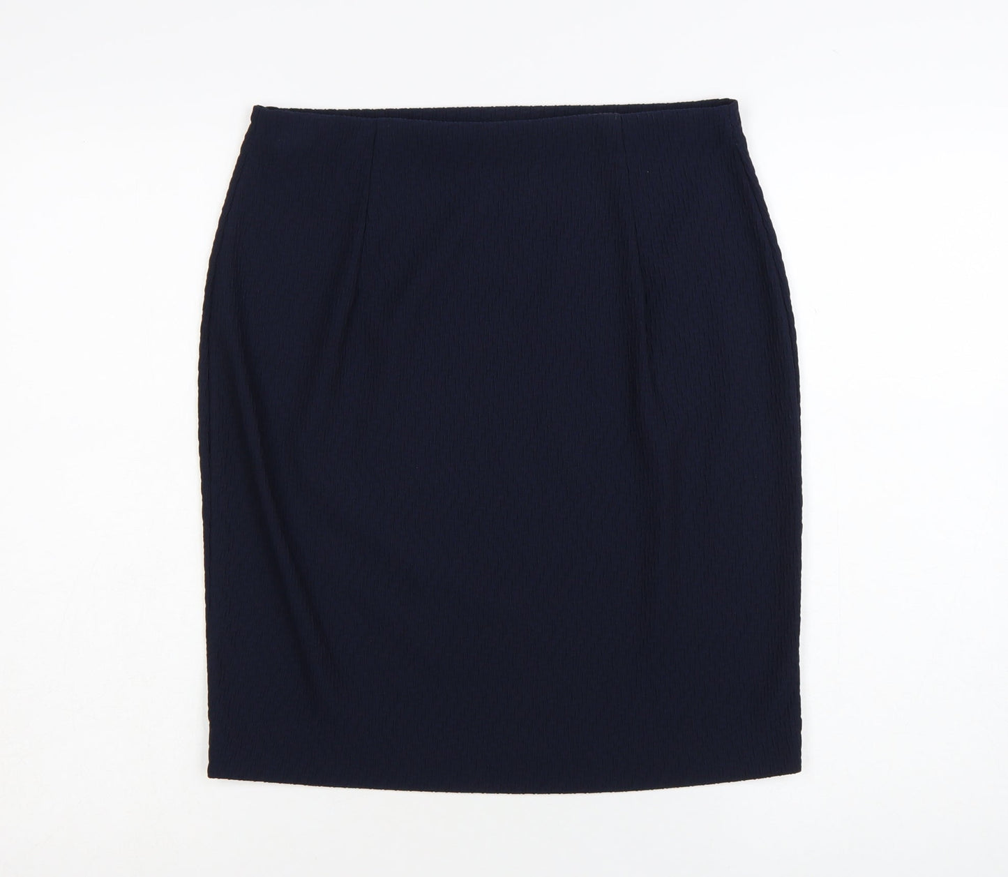 Roman Women’s Blue Size 12 Pencil Skirt Stretch Jersey Workwear
