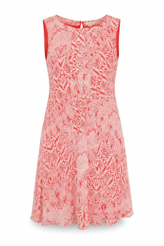 Monsoon Women Pink Geometric A-Line Knee Length Dress Size 18