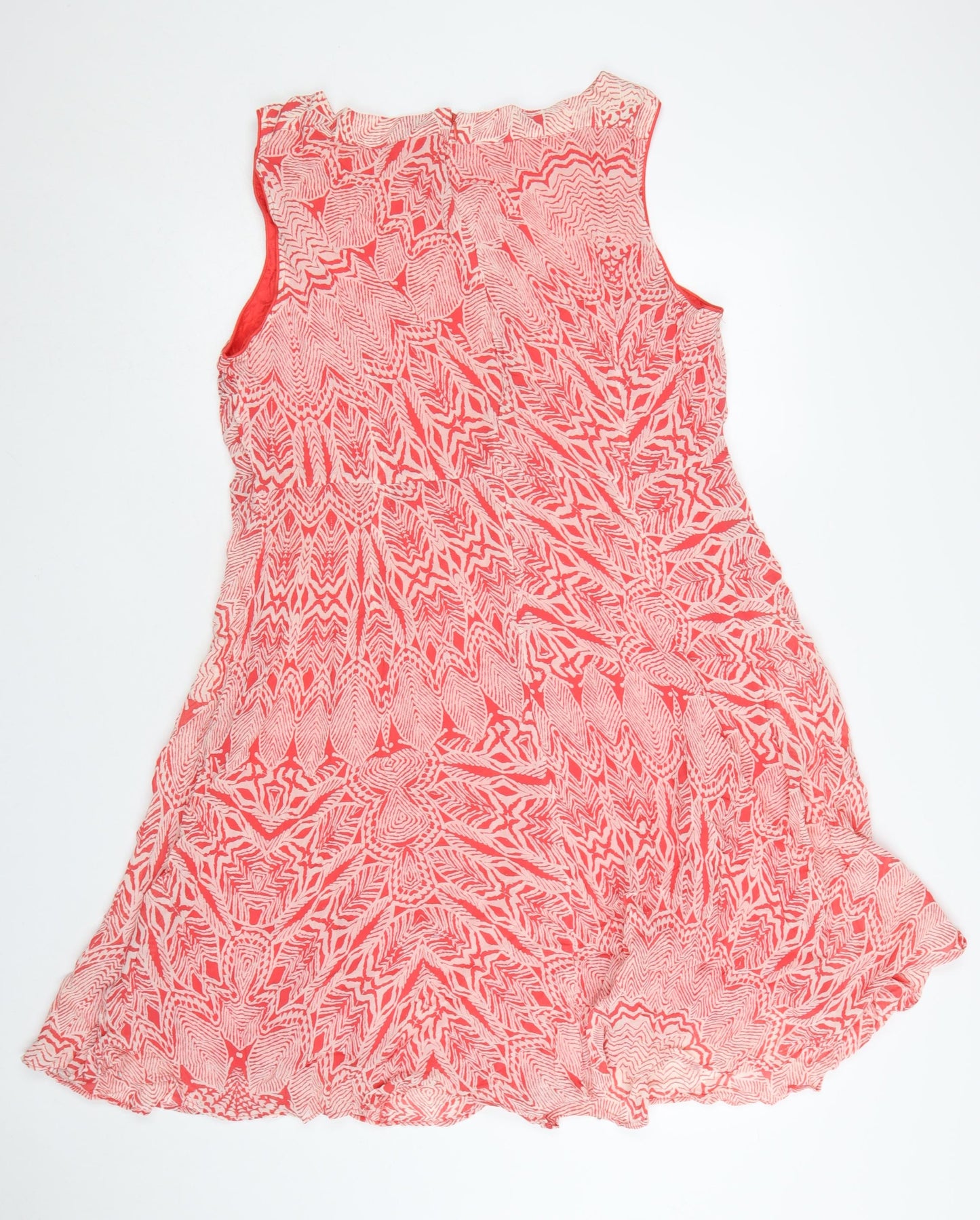 Monsoon Women Pink Geometric A-Line Knee Length Dress Size 18