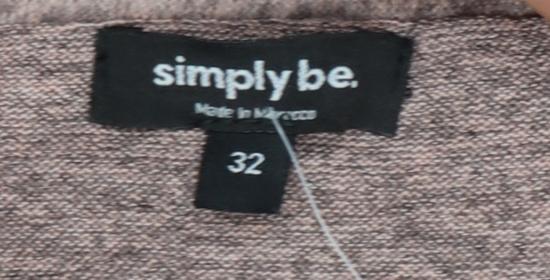 Simply Be Women’s Brown Cowl Neck Knit Jumper Size 32 Relaxed Fit