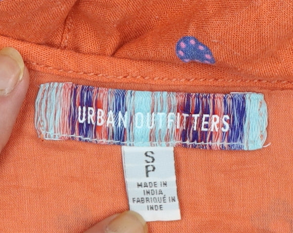 Urban Outfitters Women Orange Floral Midi Slip Dress Size S