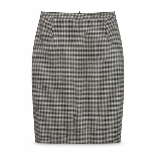 Jigsaw Women Black Check Pencil Skirt Size 10 Cotton Blend Lined