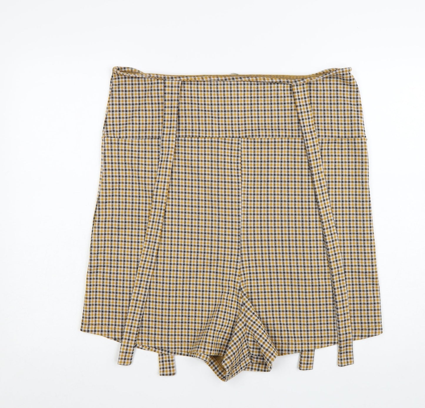 ASOS Women’s Multicoloured Check Paperbag Shorts Size 14