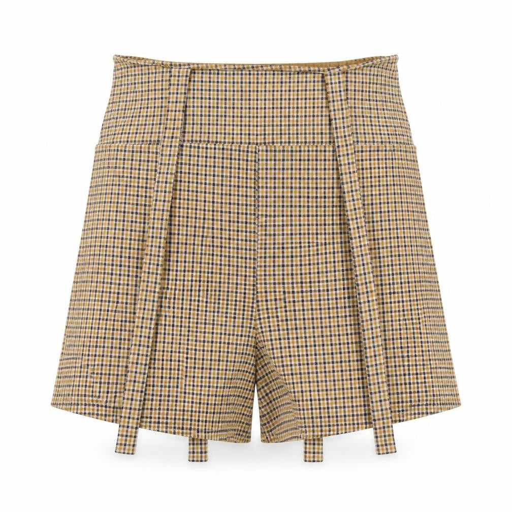 ASOS Women’s Multicoloured Check Paperbag Shorts Size 14