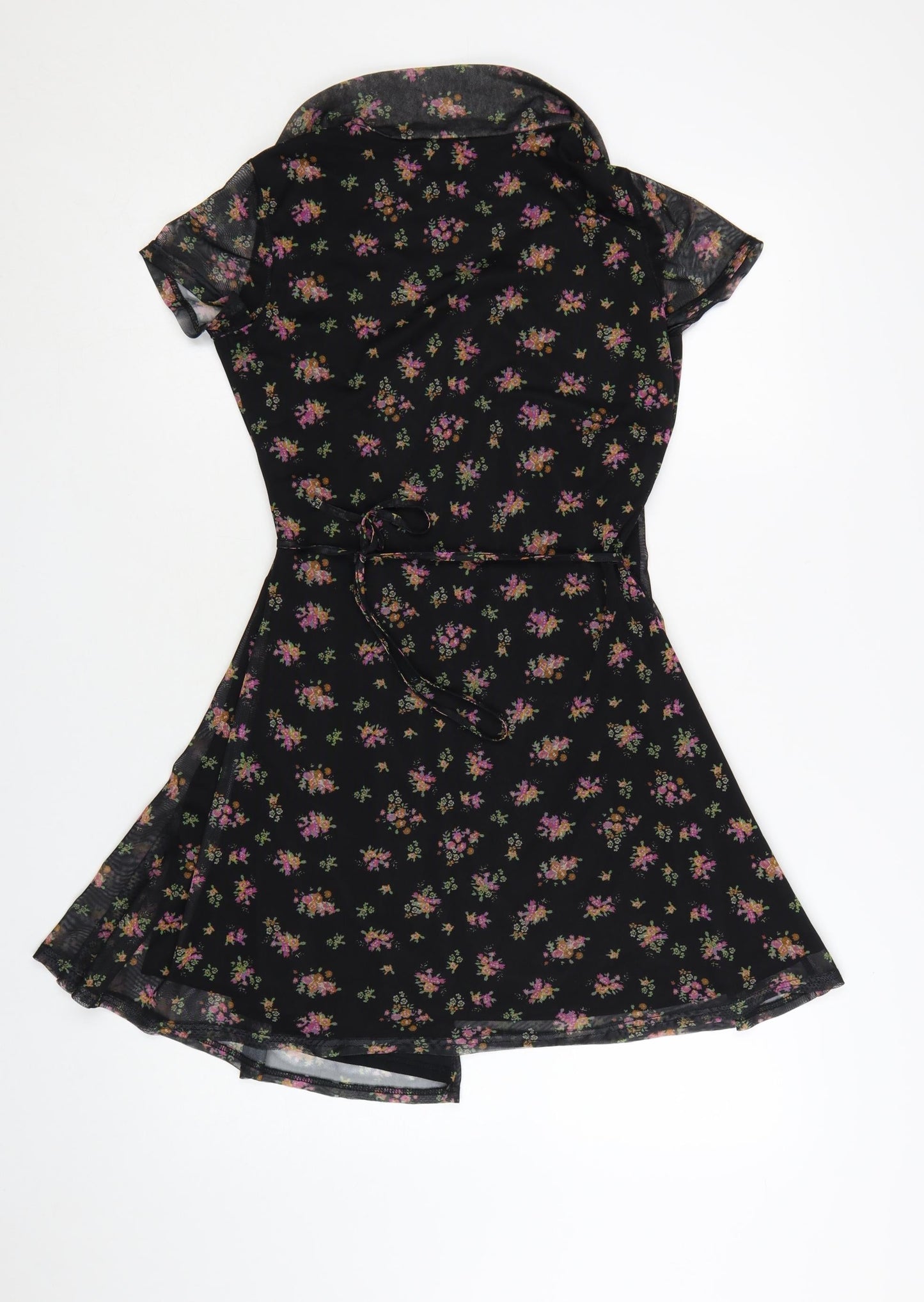 Urban Outfitters Women’s Black Floral Wrap Dress XS