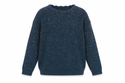 FatFace Women's Blue Sequin Knit Jumper Size 10