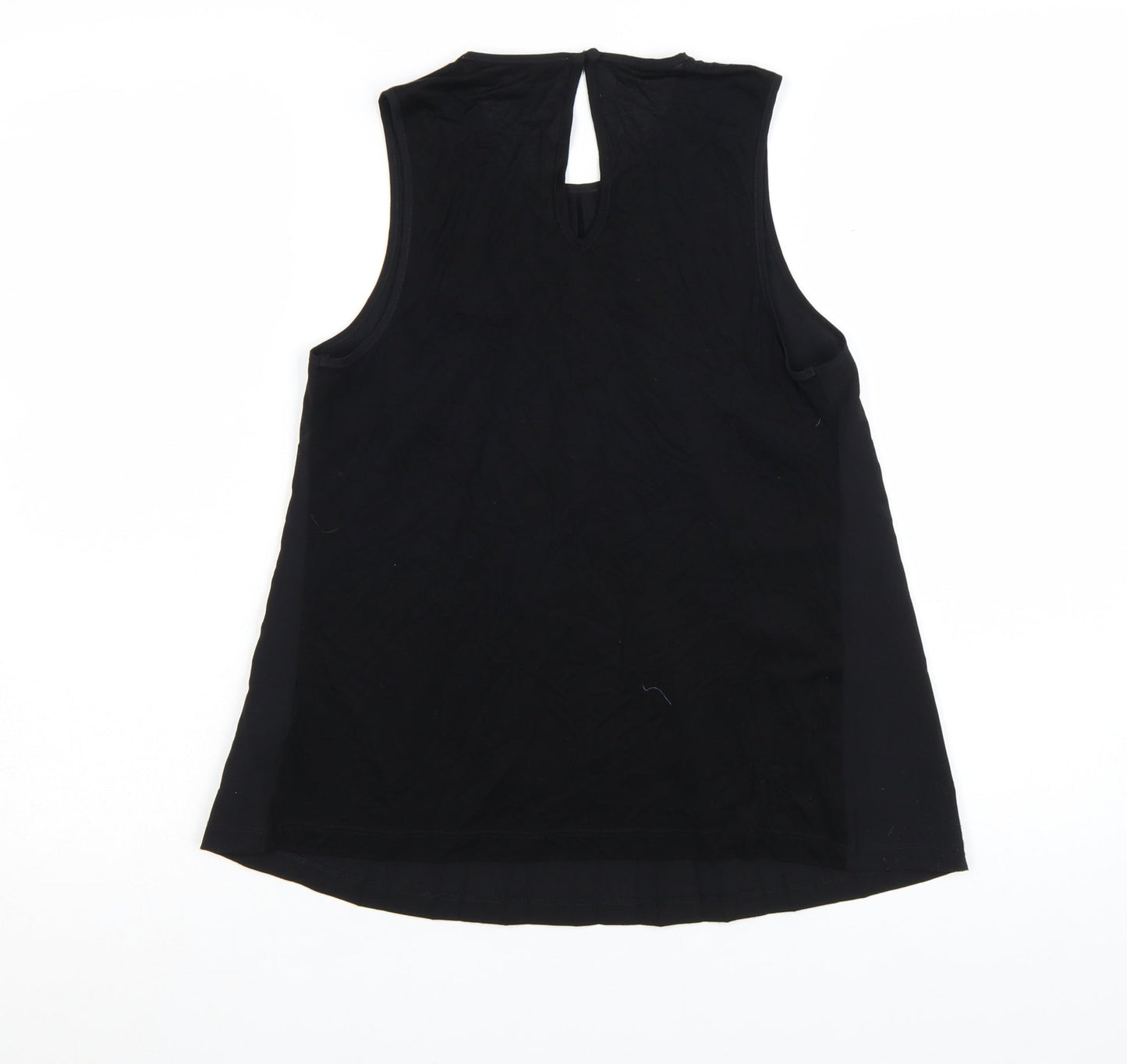 French Connection Women's Black XS Pleated Sleeveless Blouse