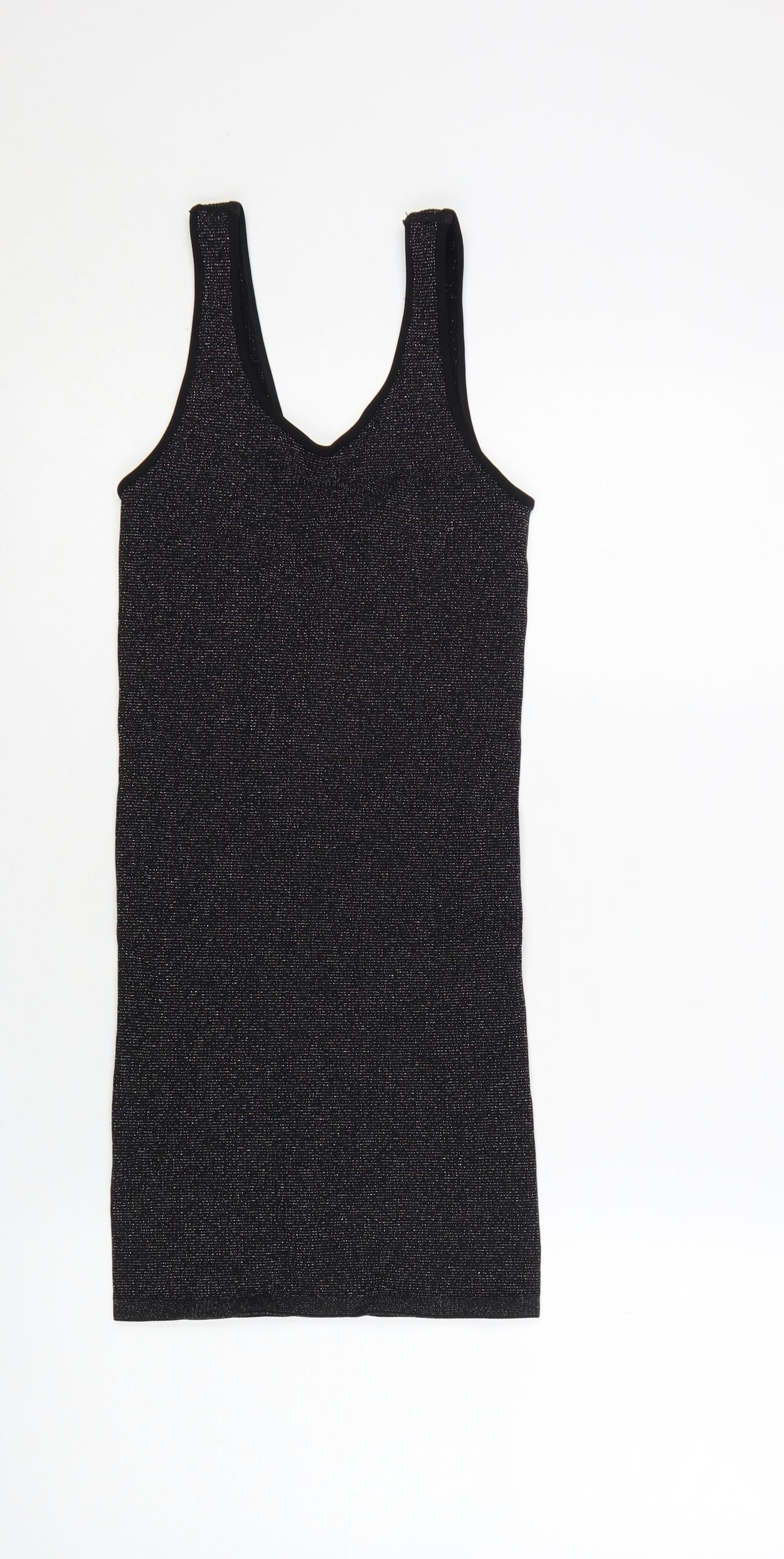 Urban Outfitters Women’s Black Glitter Bodycon Mini Dress Size S