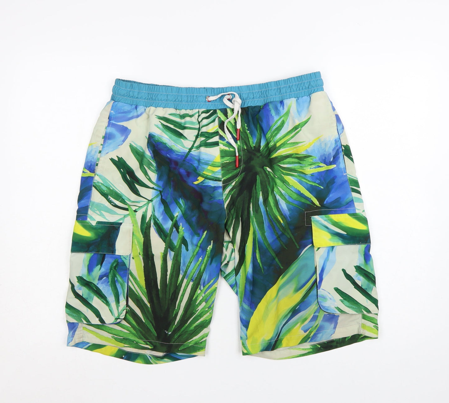 SoulCal&Co Men's Multicoloured Tropical Board Shorts L
