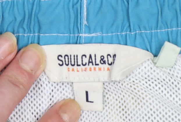 SoulCal&Co Men's Multicoloured Tropical Board Shorts L