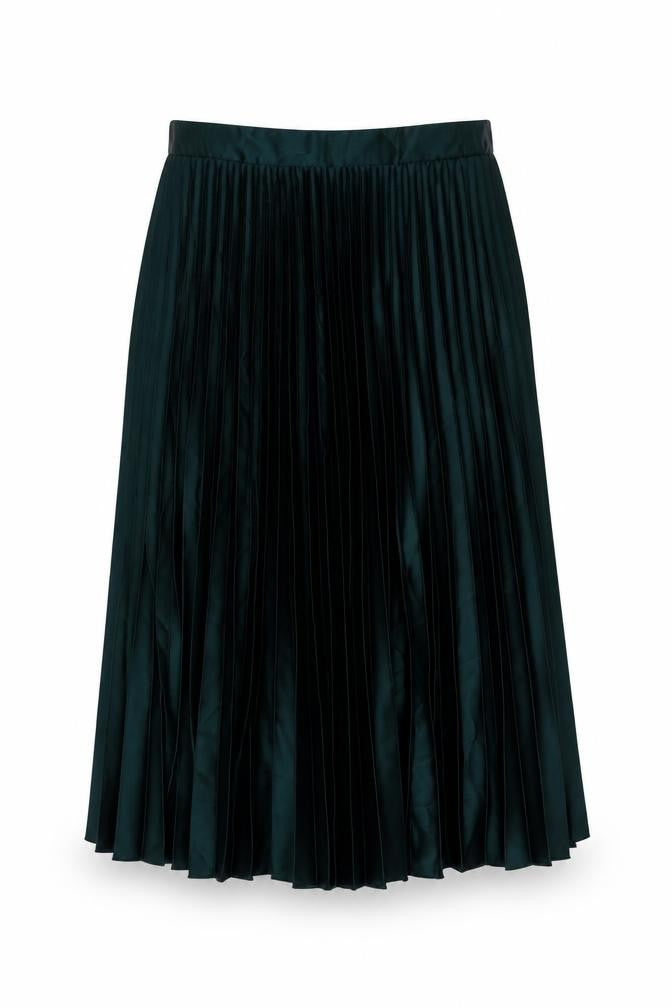 New Look Women's Green Pleated Midi Skirt Size 16