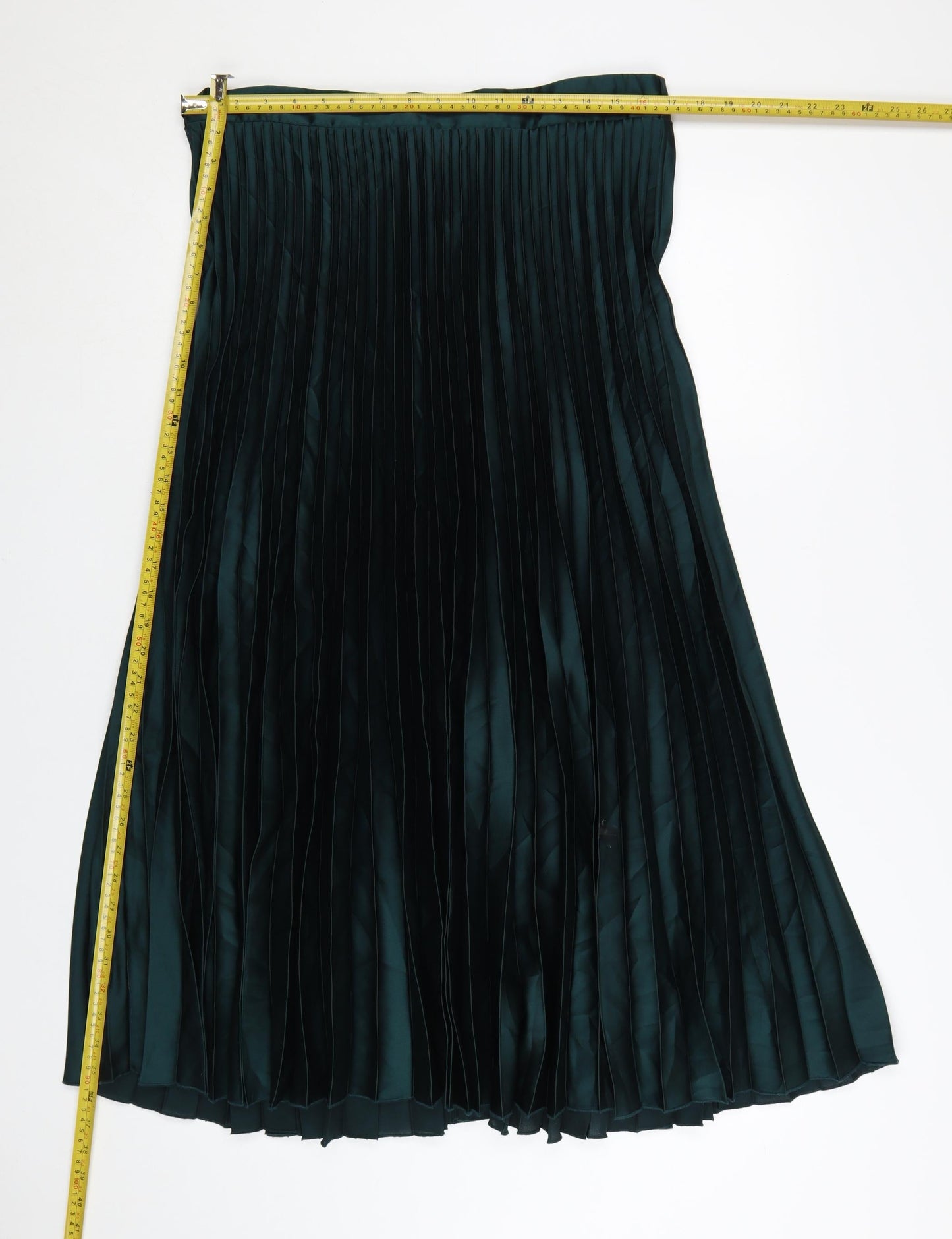 New Look Women's Green Pleated Midi Skirt Size 16