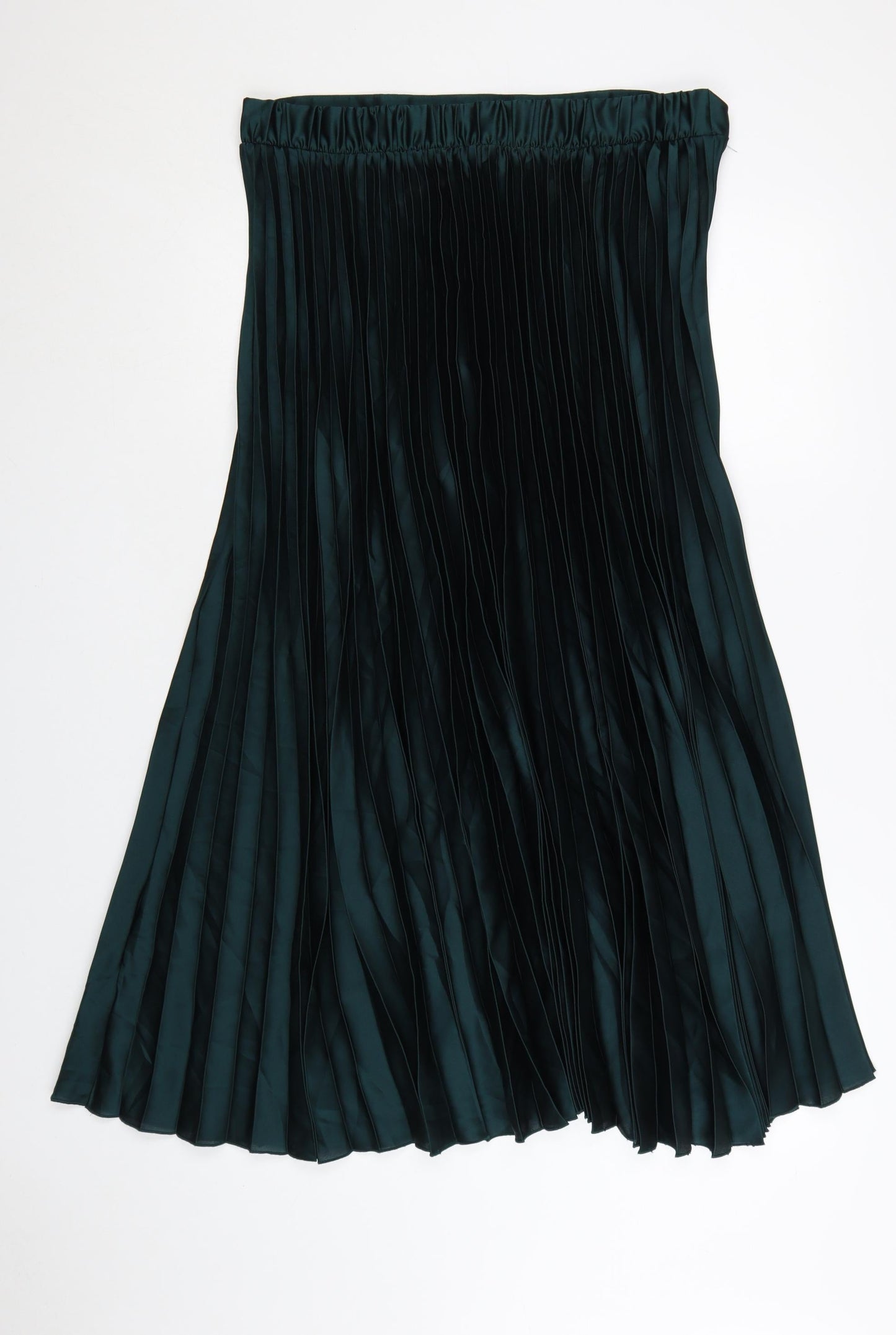 New Look Women's Green Pleated Midi Skirt Size 16