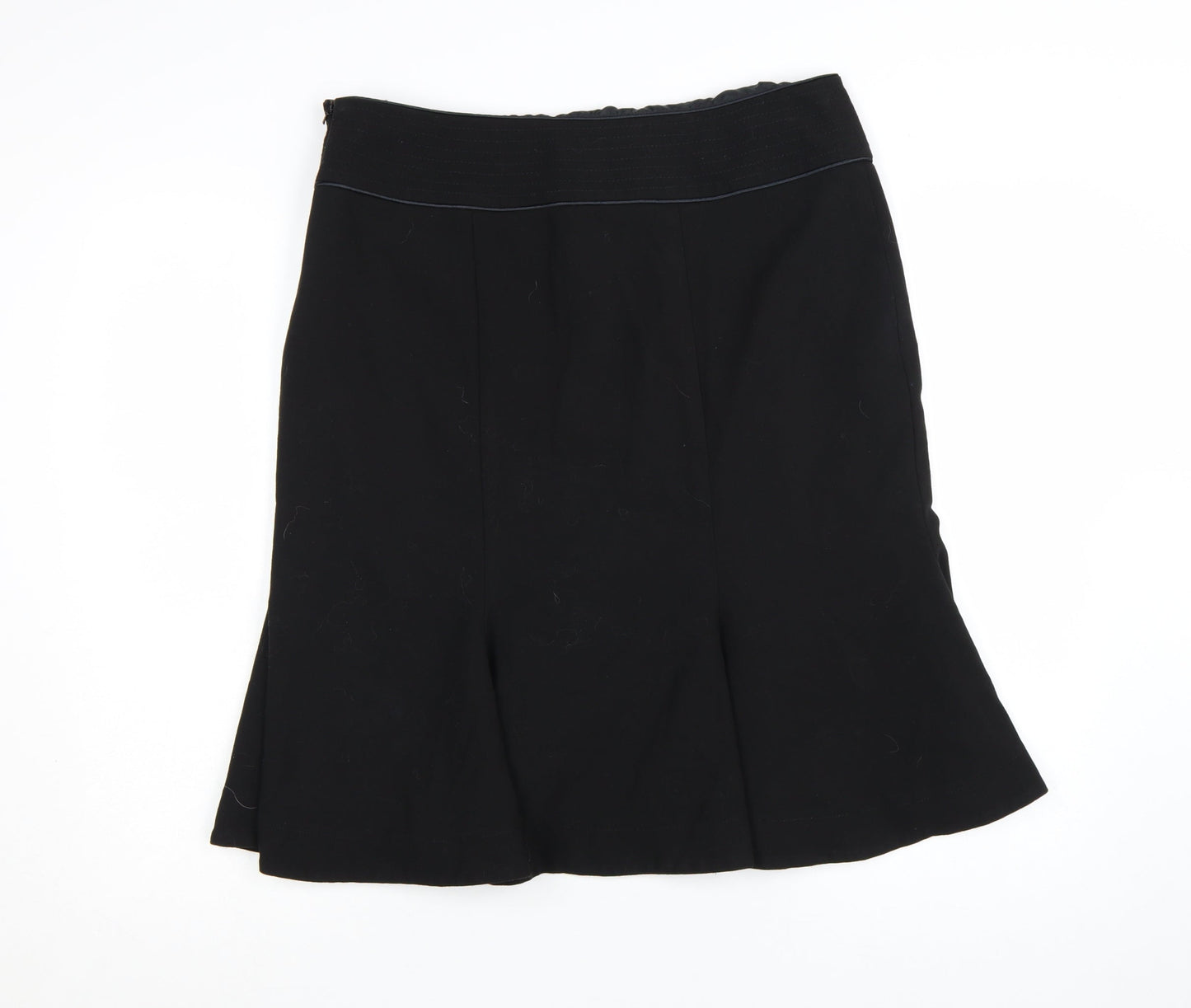 Monsoon Women Black Knee Length A-Line Skirt Size 16