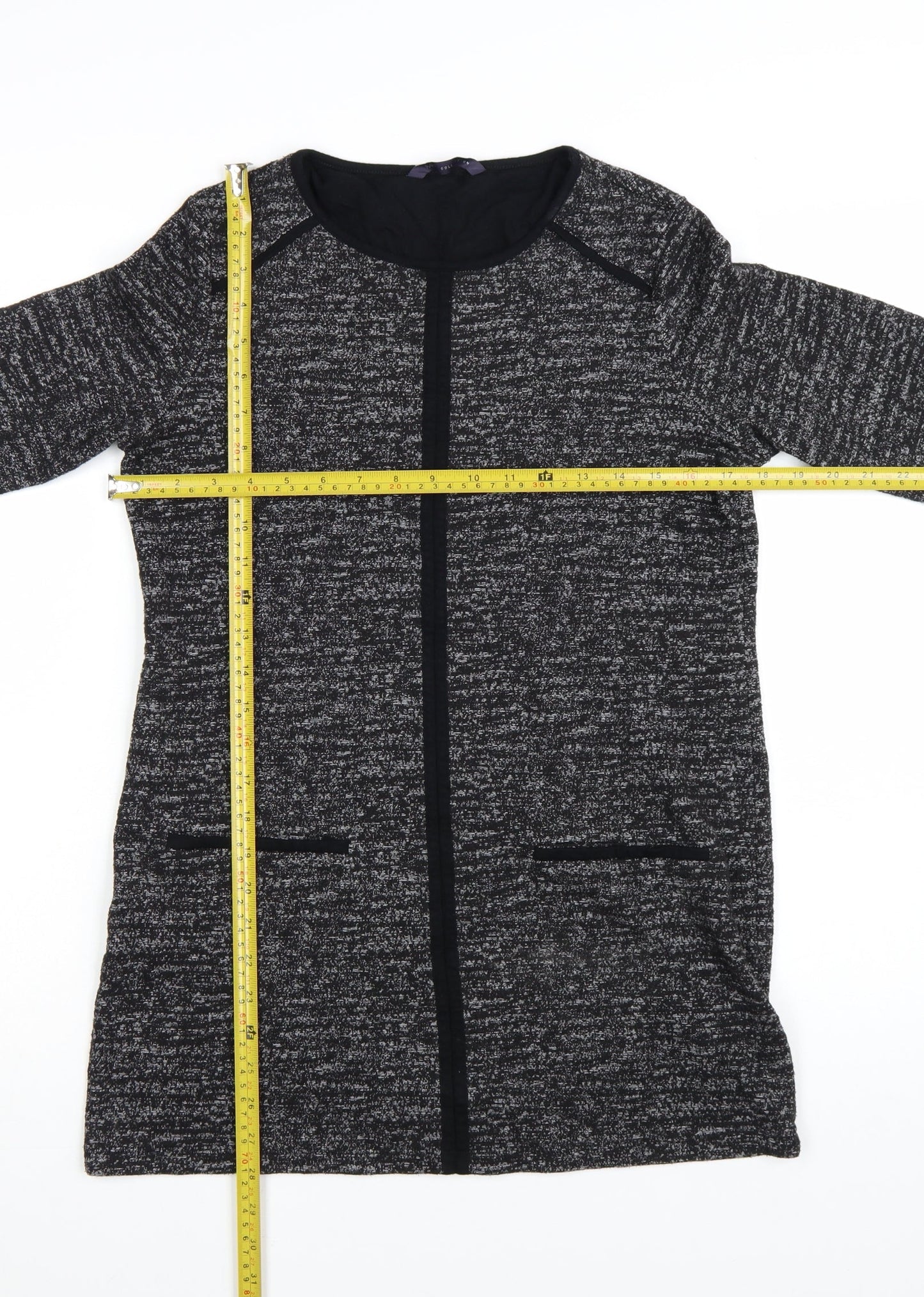 Marks and Spencer Women's Grey Knit Shift Dress Size 12