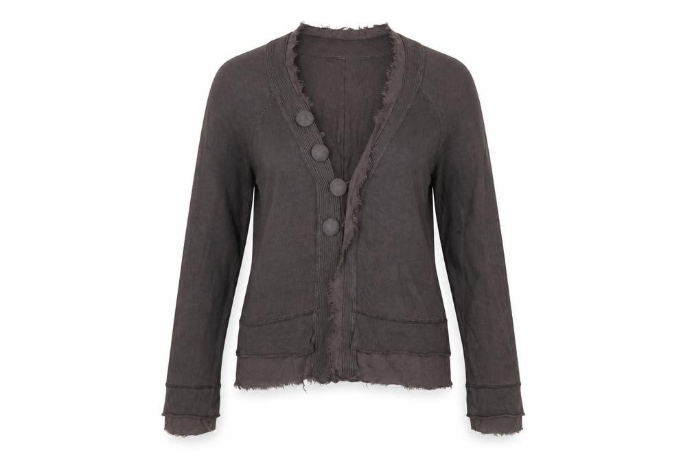 Diesel Womens Brown Cotton Cardigan L Long Sleeve Button Front