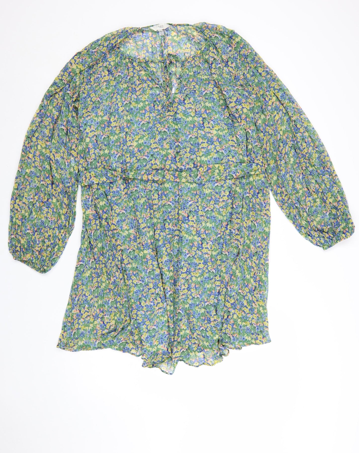 Marks and Spencer Women’s Multicoloured Floral Fit & Flare Dress Size 16