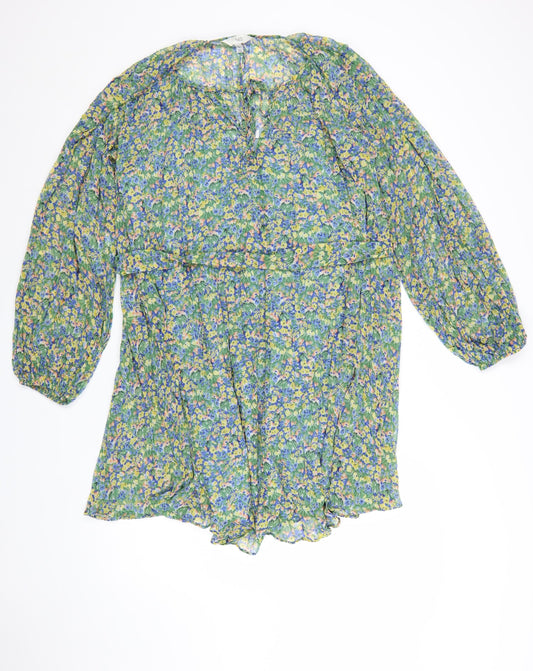Marks and Spencer Women’s Multicoloured Floral Fit & Flare Dress Size 16