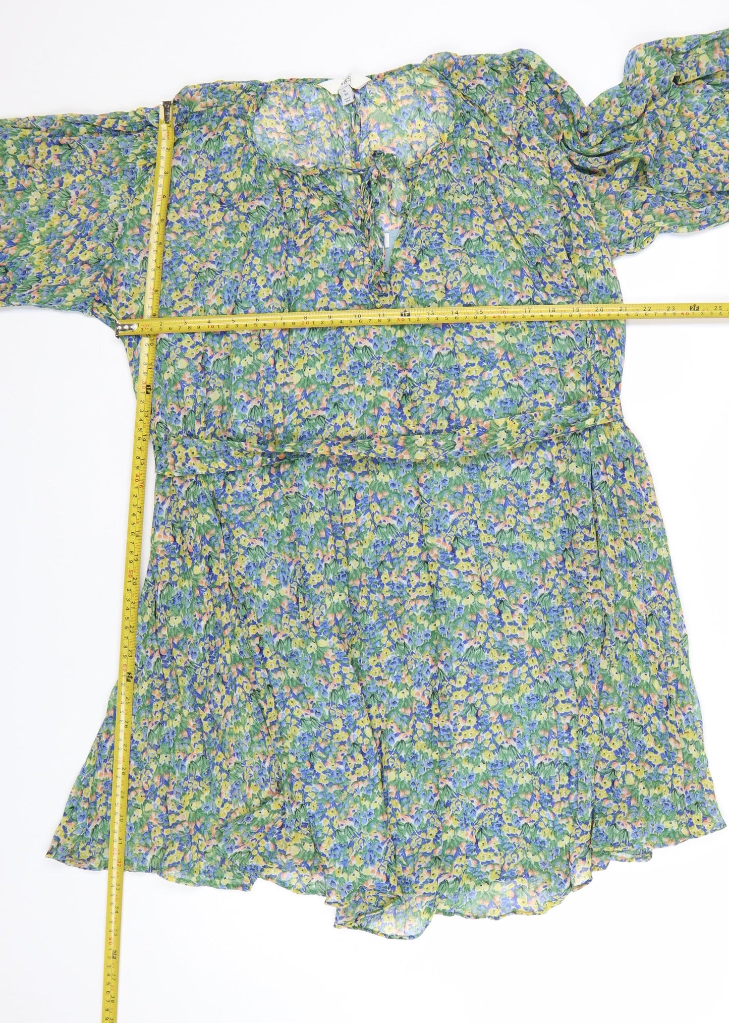 Marks and Spencer Women’s Multicoloured Floral Fit & Flare Dress Size 16