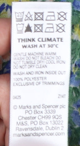 Marks and Spencer Women’s Multicoloured Floral Fit & Flare Dress Size 16