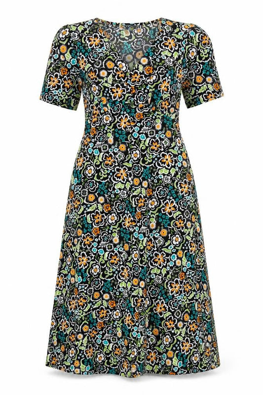 Finery Women's Multicoloured Floral A-Line Midi Dress UK 10