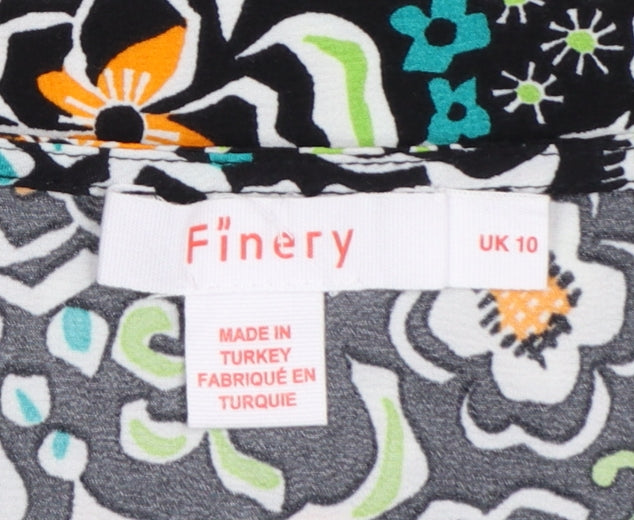 Finery Women's Multicoloured Floral A-Line Midi Dress UK 10