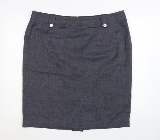 Marks and Spencer Women’s Grey Wool Blend Pencil Skirt Size 22
