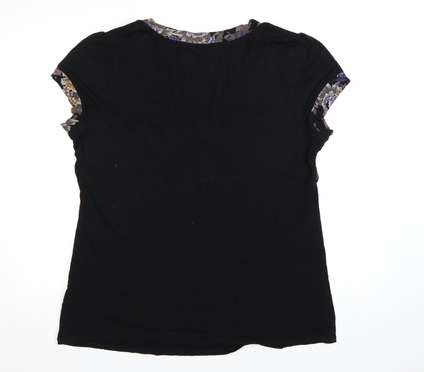 Rocha John Rocha Women's Black Floral Wrap Blouse Size 20