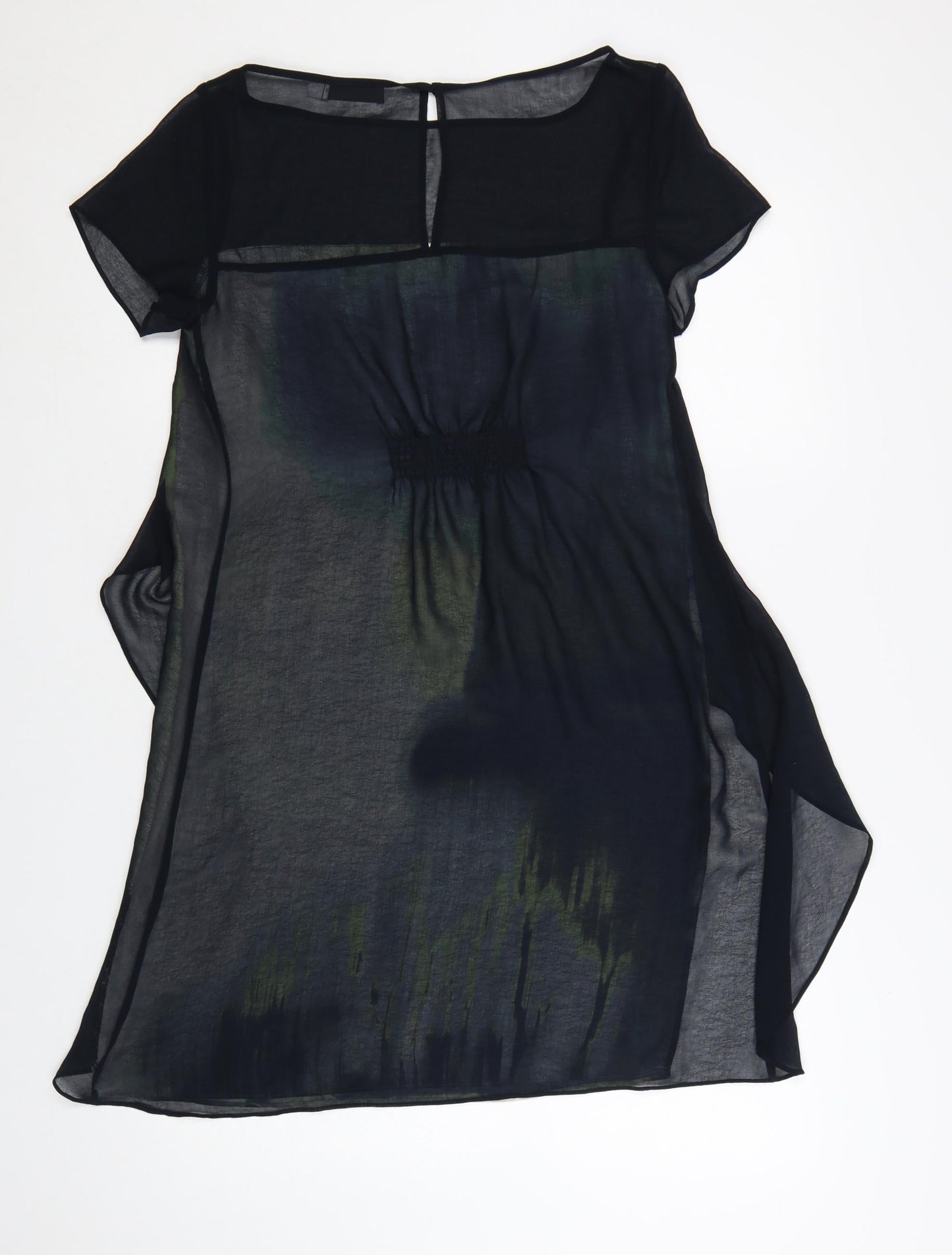 Mint Velvet Womens Black Nature Print Tunic Blouse Size 8