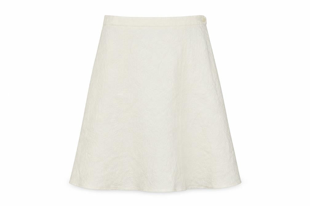 Roman Originals Women Ivory Floral A-Line Knee Length Skirt Size 12