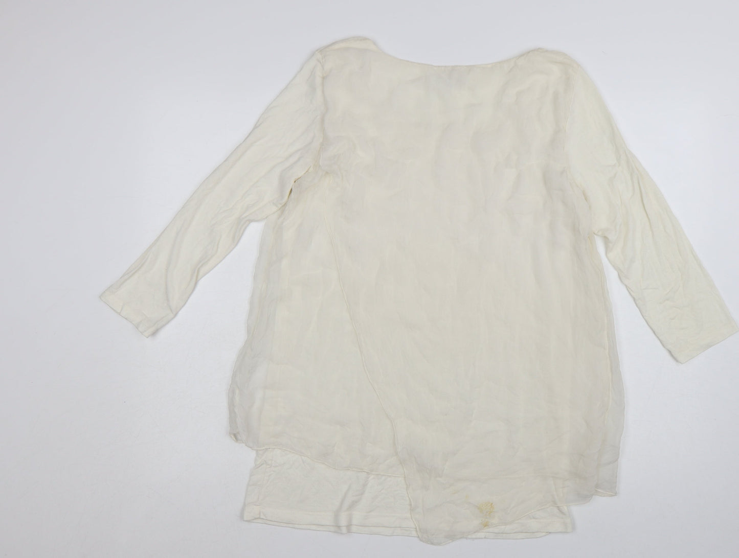 Phase Eight Women’s Ivory Silk Blend Tunic Blouse M